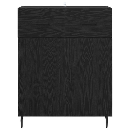 vidaXL Sideboard Black Oak 69.5 x 34 x 90 cm Engineered Wood