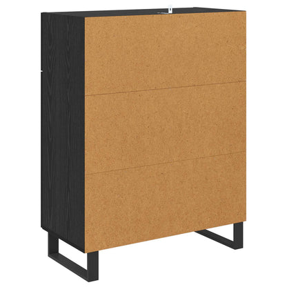 vidaXL Sideboard Black Oak 69.5 x 34 x 90 cm Engineered Wood
