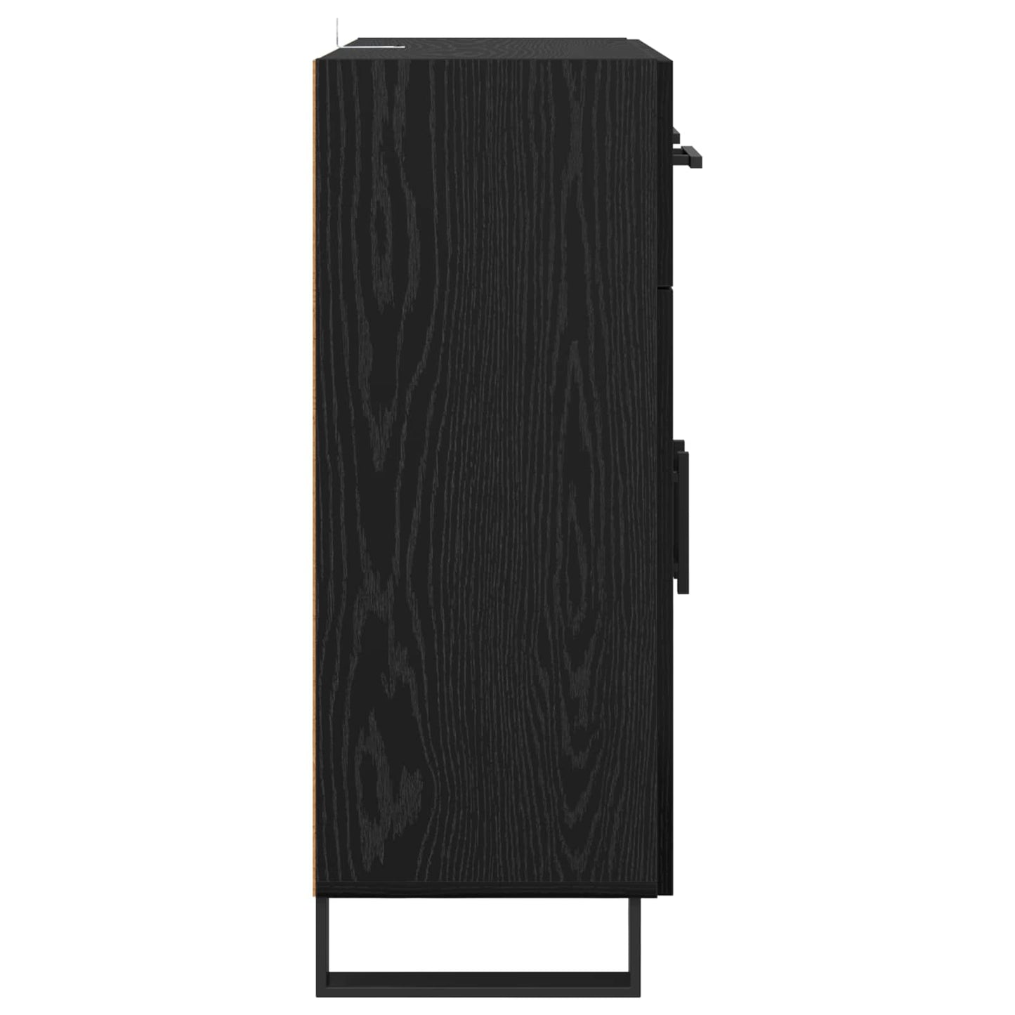 vidaXL Sideboard Black Oak 69.5 x 34 x 90 cm Engineered Wood