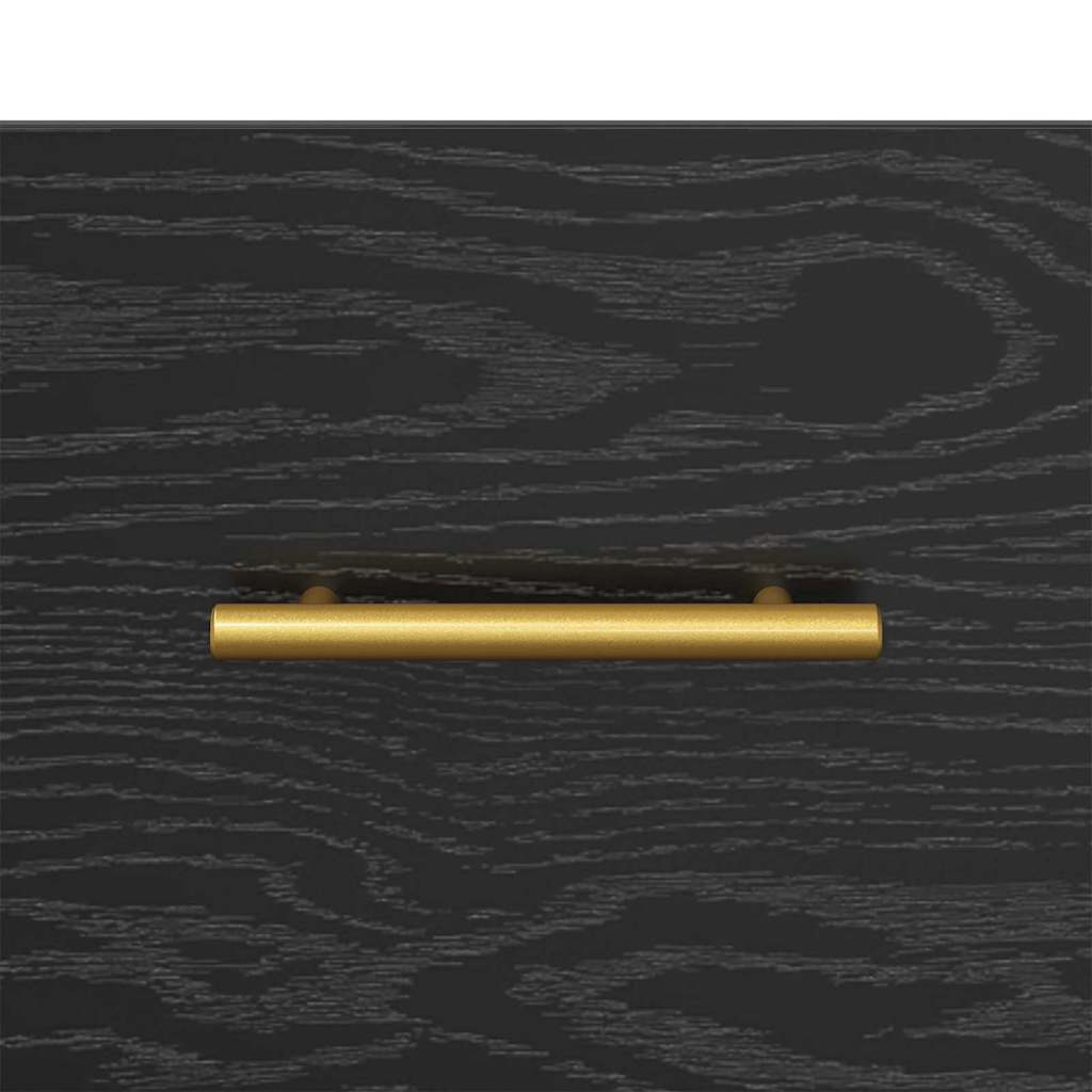 vidaXL TV Cabinet Black Oak 150 x 36 x 30 cm Engineered Wood