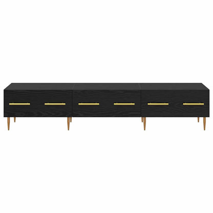 vidaXL TV Cabinet Black Oak 150 x 36 x 30 cm Engineered Wood