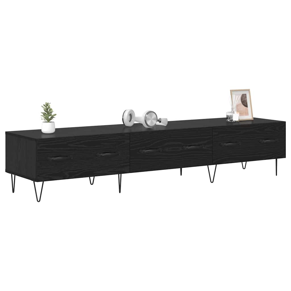 vidaXL Black Oak Engineered Wood