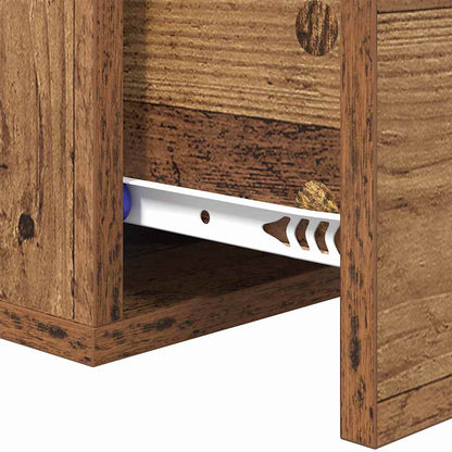 vidaXL Wall-mounted Bedside Cabinet Old Wood 35 x 35 x 20 cm