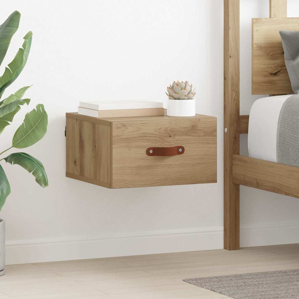 vidaXL Wall-mounted Bedside Cabinet 35 x 35 x 20 cm Engineered Wood