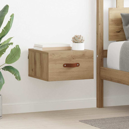 vidaXL Wall-mounted Bedside Cabinet 35 x 35 x 20 cm Engineered Wood