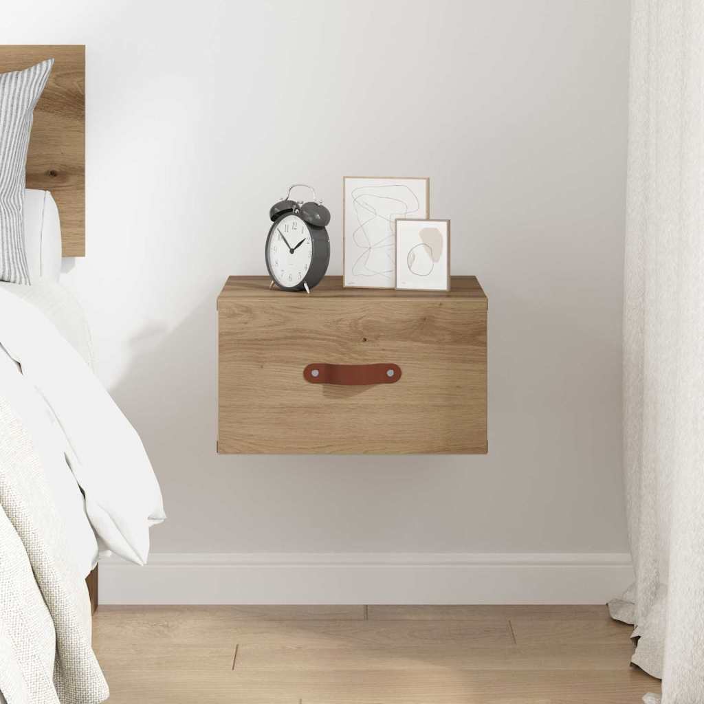 vidaXL Wall-mounted Bedside Cabinet 35 x 35 x 20 cm Engineered Wood
