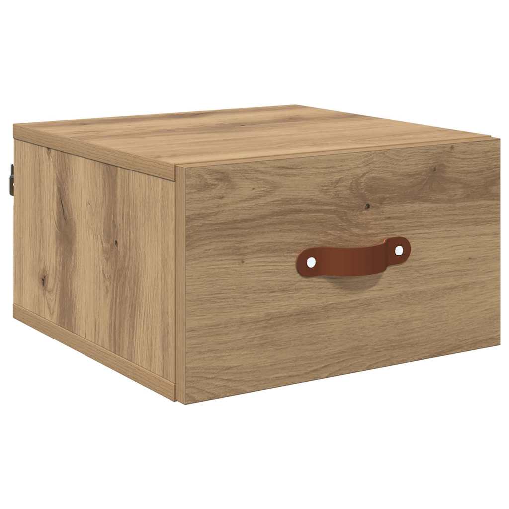 vidaXL Wall-mounted Bedside Cabinet 35 x 35 x 20 cm Engineered Wood
