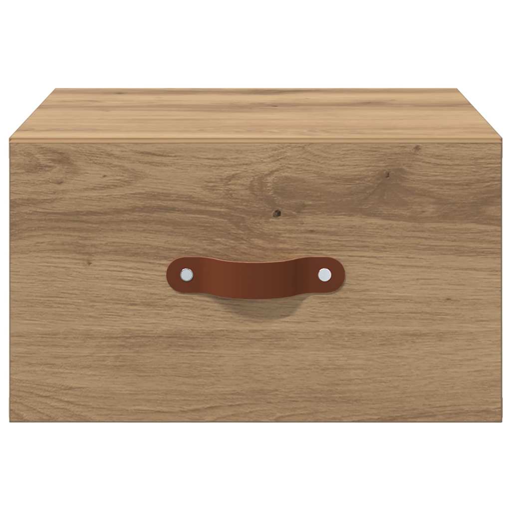 vidaXL Wall-mounted Bedside Cabinet 35 x 35 x 20 cm Engineered Wood