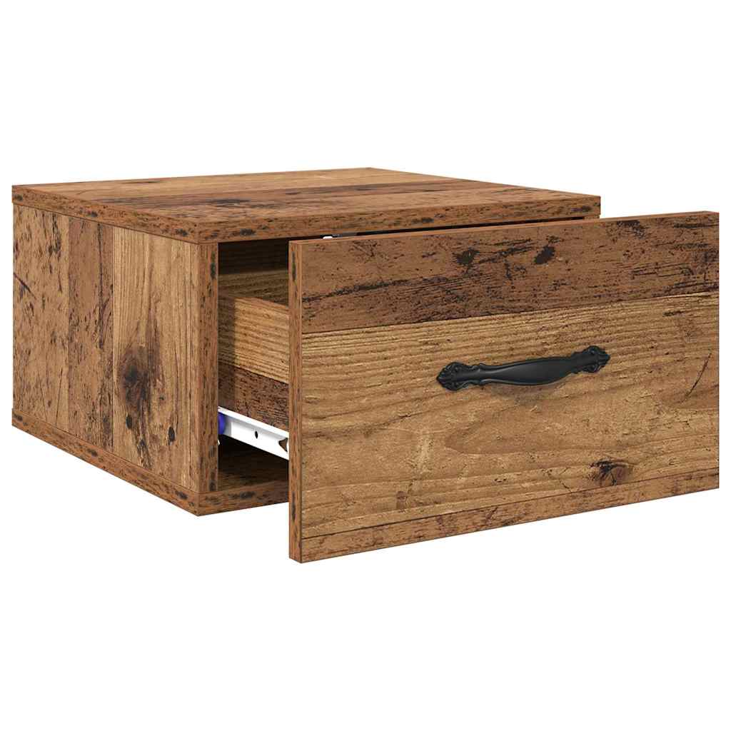 vidaXL Bedside Cabinet 2 pcs Old wood 35 x 35 x 20 cm Engineered Wood