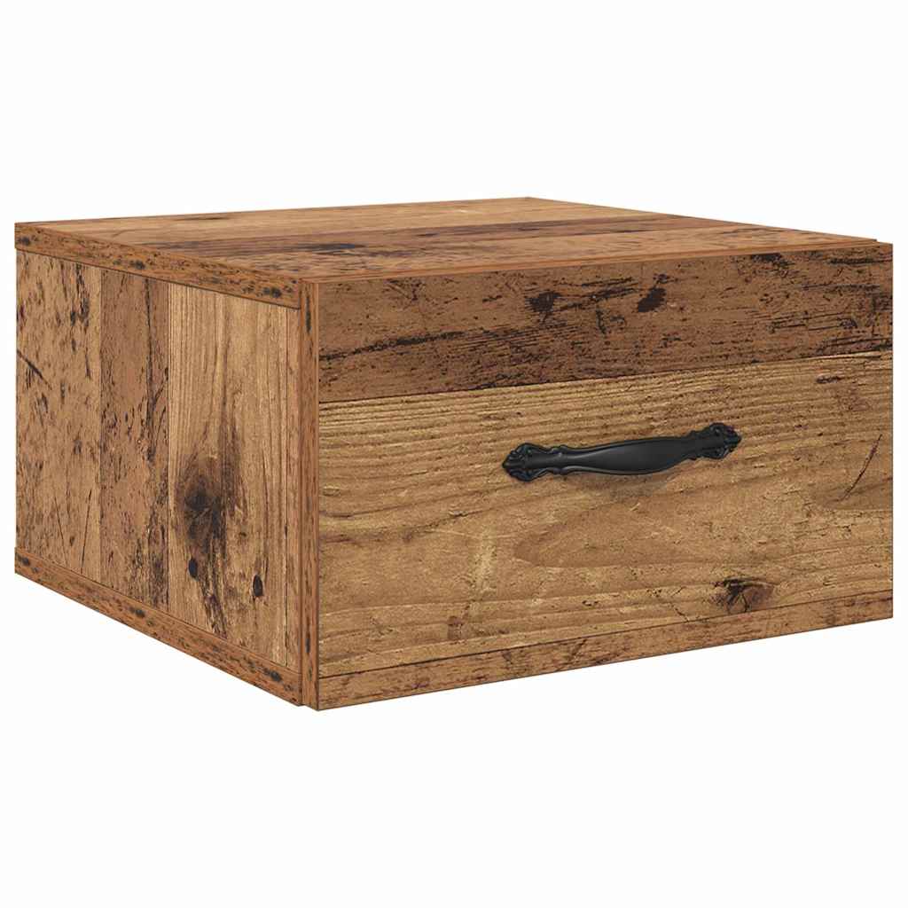 vidaXL Bedside Cabinet 2 pcs Old wood 35 x 35 x 20 cm Engineered Wood