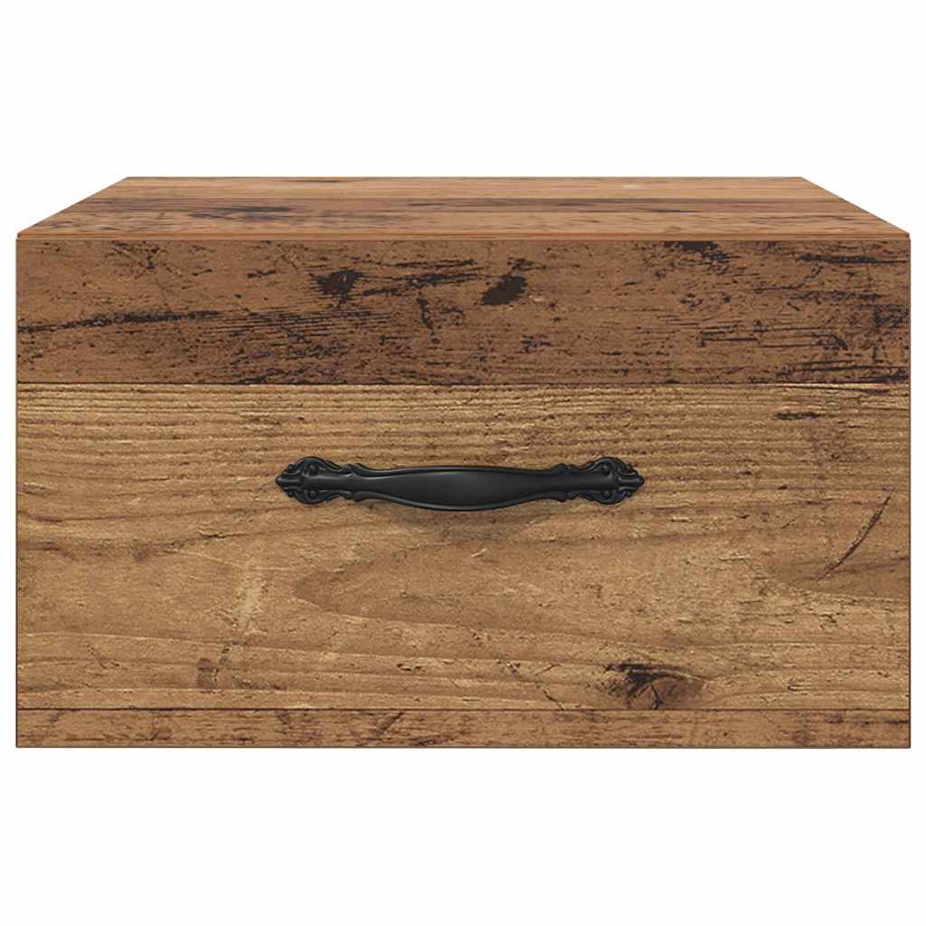 vidaXL Bedside Cabinet 2 pcs Old wood 35 x 35 x 20 cm Engineered Wood