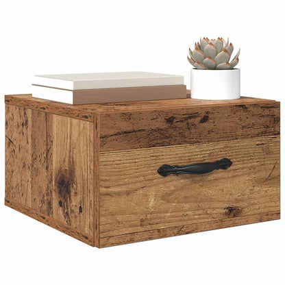 vidaXL Bedside Cabinet 2 pcs Old wood 35 x 35 x 20 cm Engineered Wood