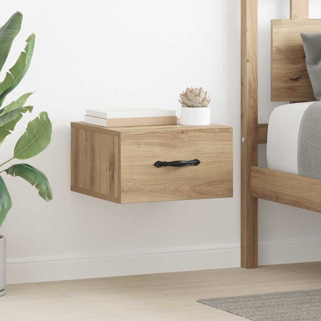 vidaXL Bedside Cabinet Artisan oak 35 x 35 x 20 cm Engineered Wood