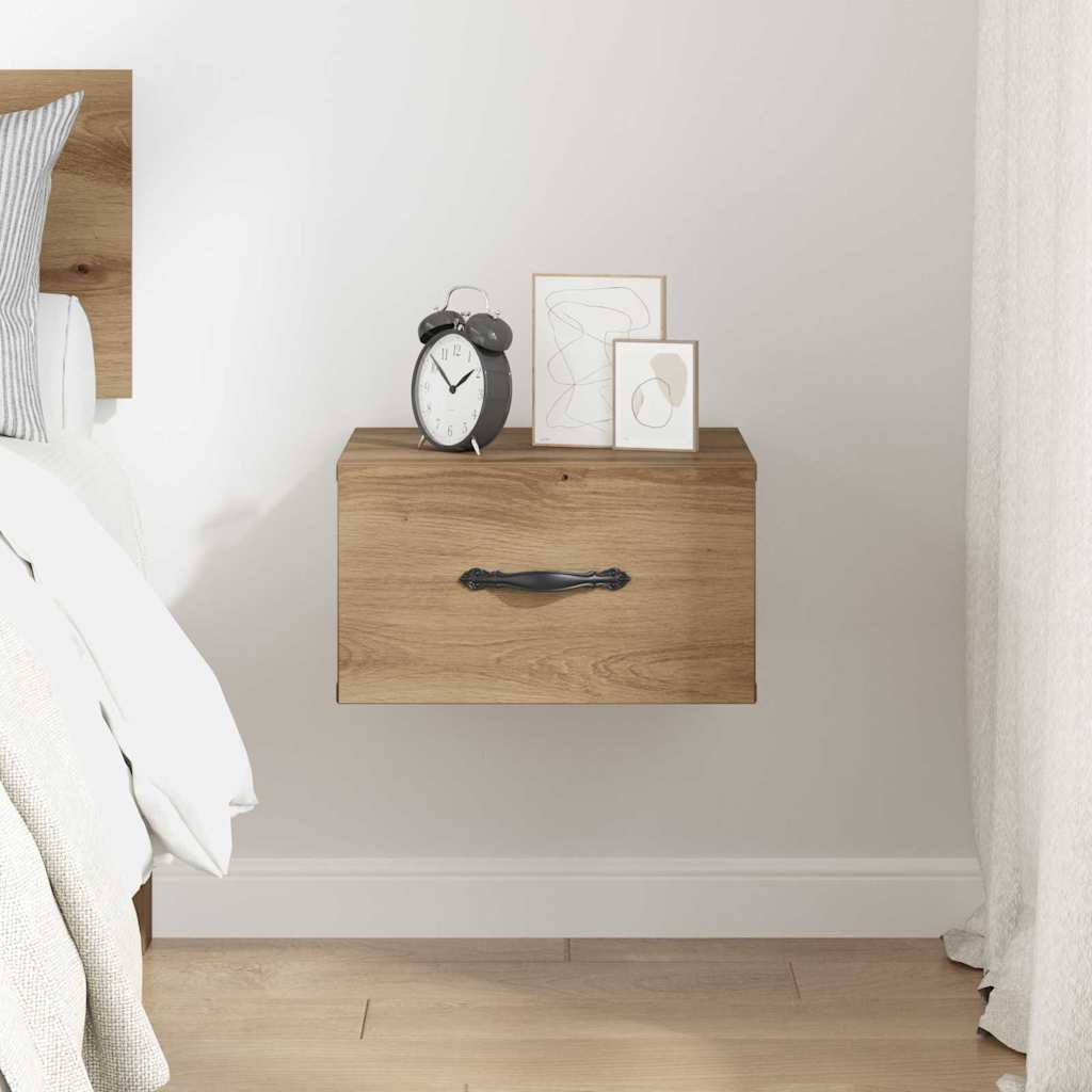 vidaXL Bedside Cabinet Artisan oak 35 x 35 x 20 cm Engineered Wood