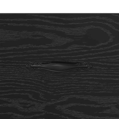 vidaXL Bedside Cabinet 2 pcs Black oak 35 x 35 x 20 cm Engineered wood