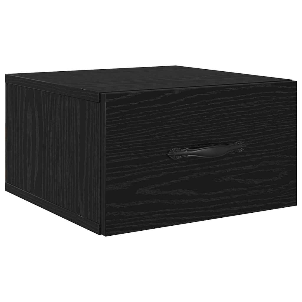 vidaXL Bedside Cabinet 2 pcs Black oak 35 x 35 x 20 cm Engineered wood