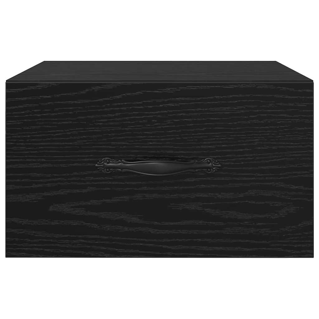vidaXL Bedside Cabinet 2 pcs Black oak 35 x 35 x 20 cm Engineered wood