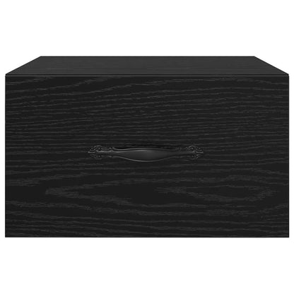 vidaXL Bedside Cabinet 2 pcs Black oak 35 x 35 x 20 cm Engineered wood