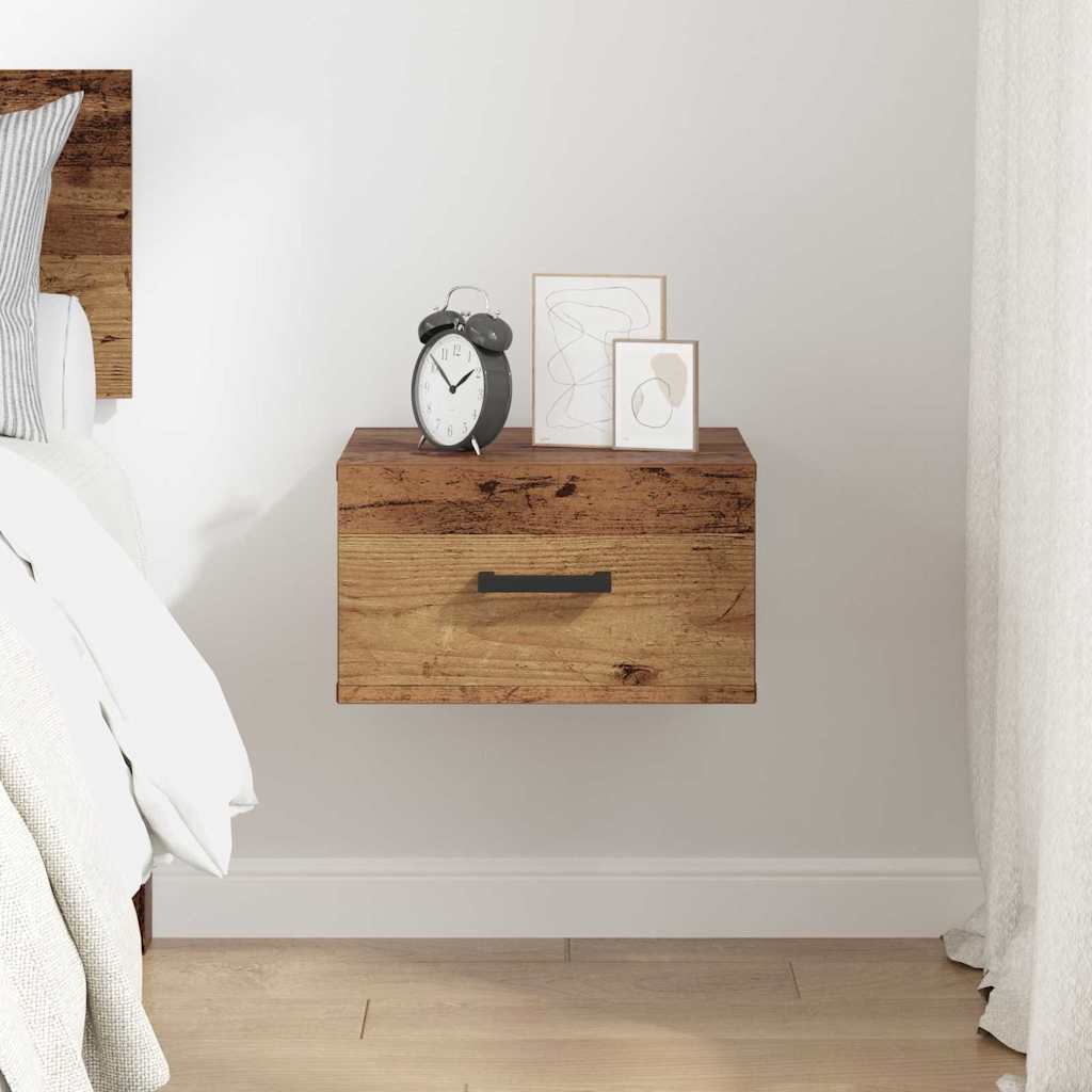 vidaXL Bedside Cabinet Old wood 35 x 35 x 20 cm Engineered Wood