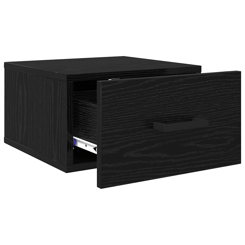 vidaXL Bedside Cabinet Black oak 35 x 35 x 20 cm Engineered Wood