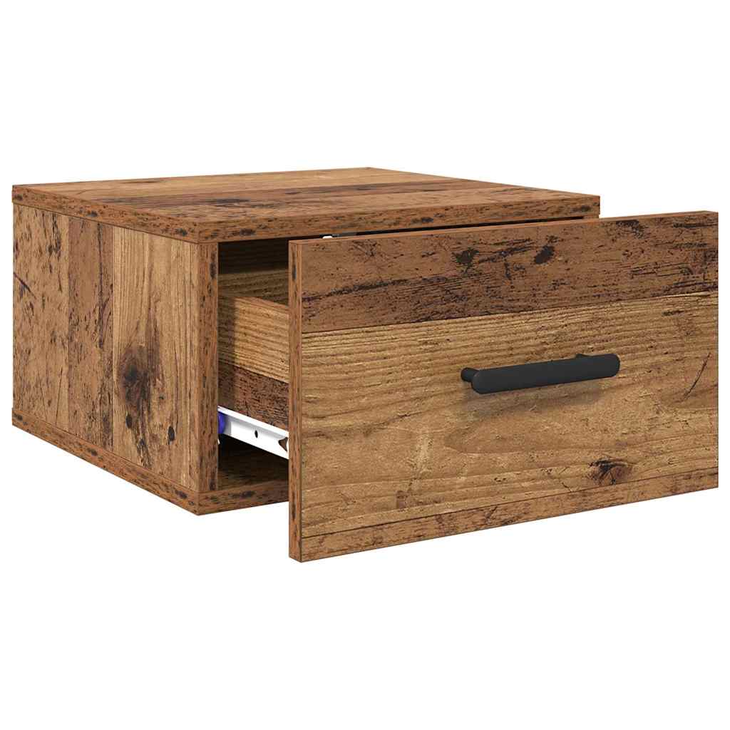 vidaXL Bedside Cabinet Old Wood 35 x 35 x 20 cm Engineered Wood