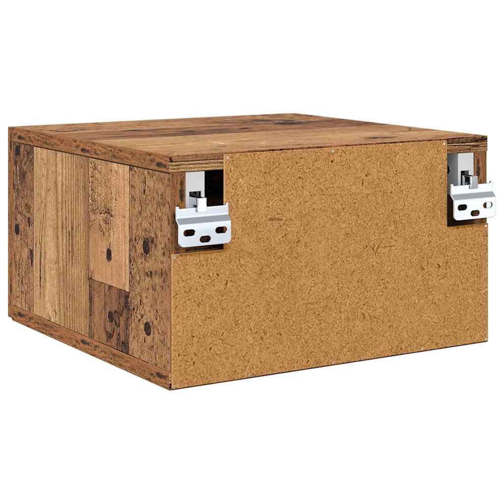 vidaXL Bedside Cabinet Old Wood 35 x 35 x 20 cm Engineered Wood