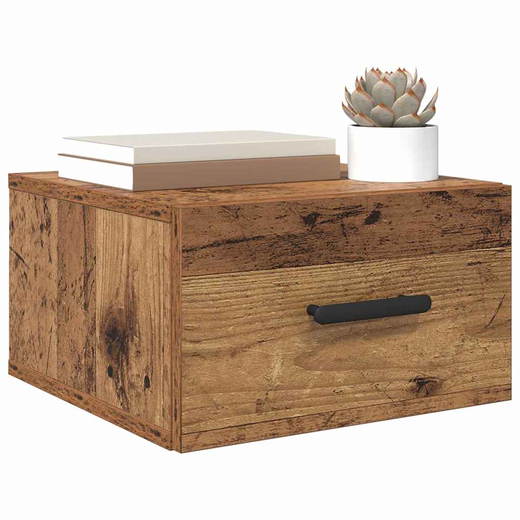 vidaXL Bedside Cabinet 2 pcs Old Wood 35 x 35 x 20 cm Engineered Wood