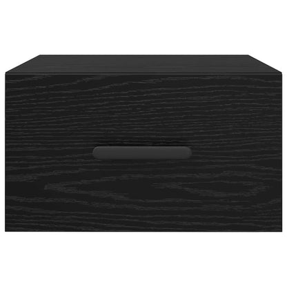 vidaXL Bedside Cabinet Black Oak 35 x 35 x 20 cm Engineered Wood