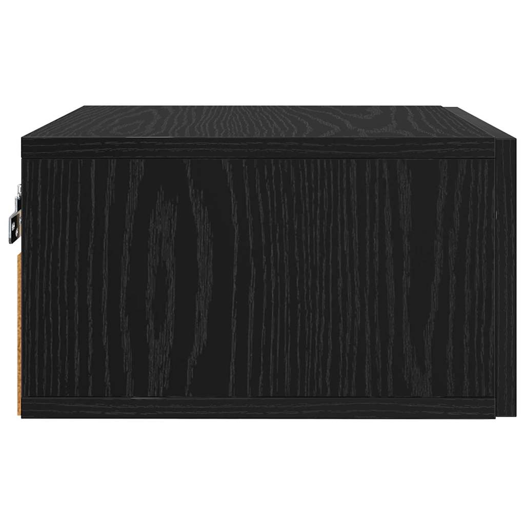 vidaXL Bedside Cabinet Black Oak 35 x 35 x 20 cm Engineered Wood