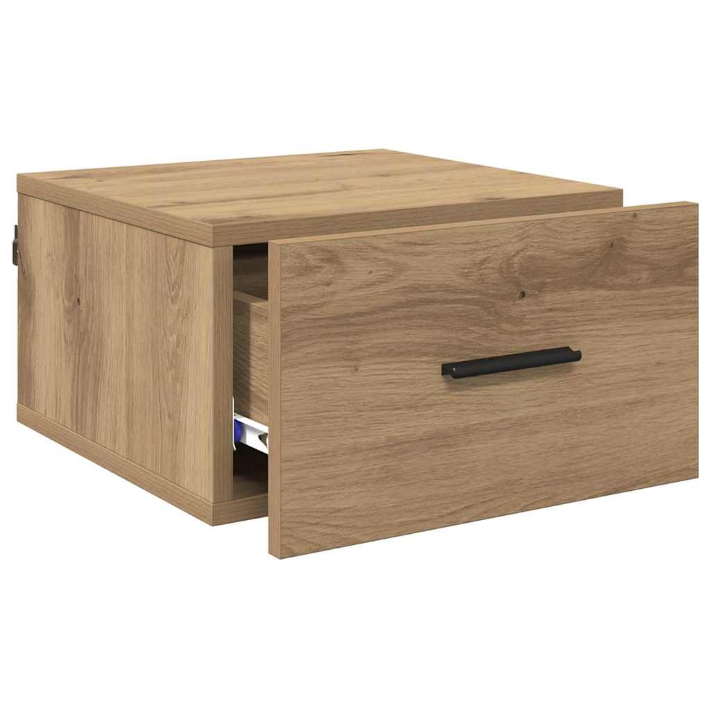 vidaXL Bedside Cabinet Artisan oak 35 x 35 x 20 cm Engineered wood