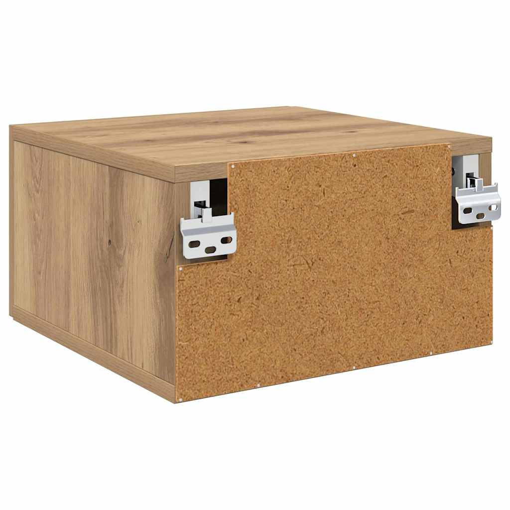 vidaXL Bedside Cabinet Artisan oak 35 x 35 x 20 cm Engineered wood