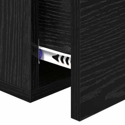 vidaXL Bedside Cabinet 2 pcs Black oak 35 x 35 x 20 cm Engineered Wood