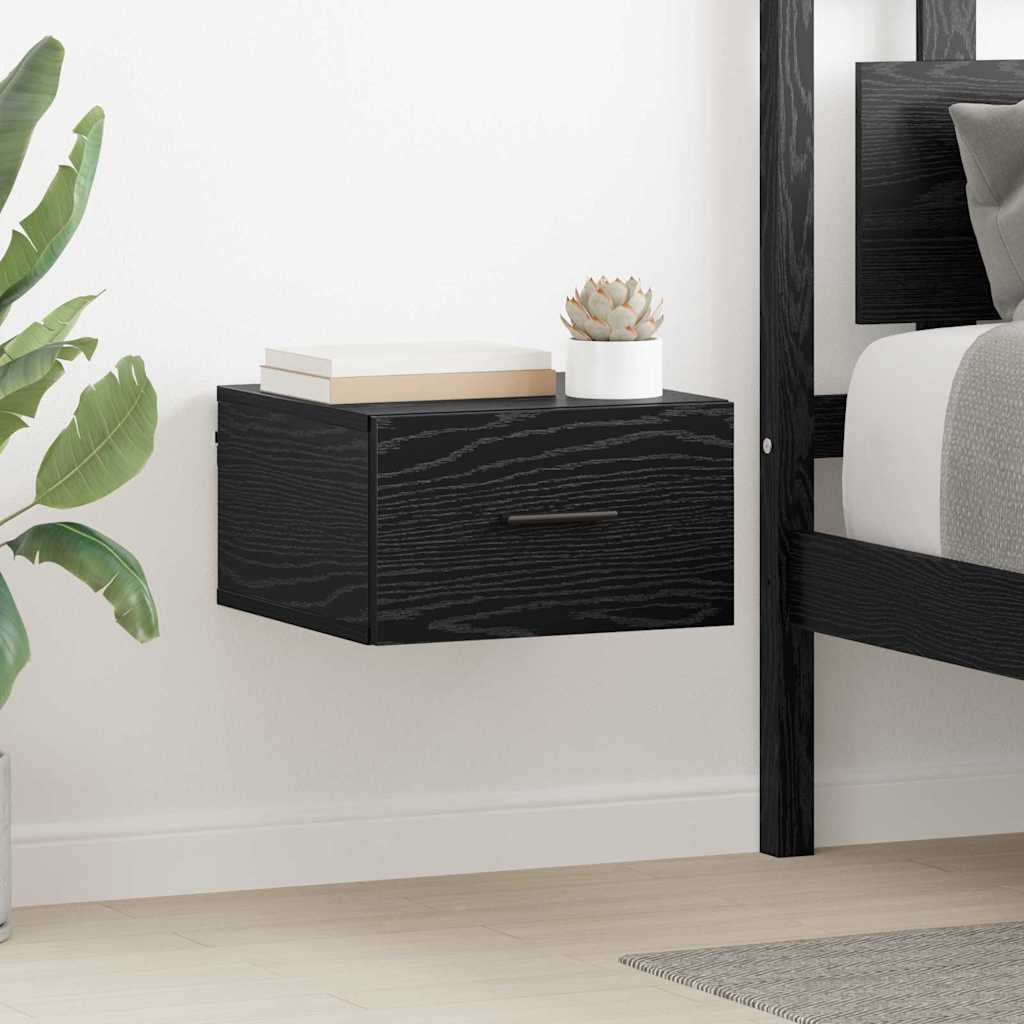 vidaXL Bedside Cabinet 2 pcs Black oak 35 x 35 x 20 cm Engineered Wood