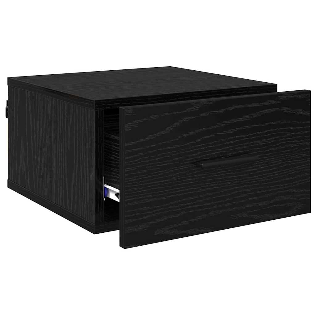 vidaXL Bedside Cabinet 2 pcs Black oak 35 x 35 x 20 cm Engineered Wood