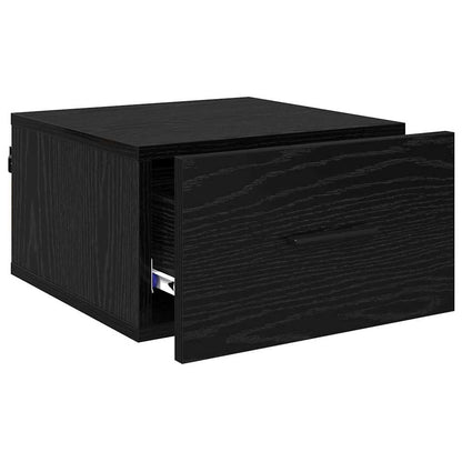 vidaXL Bedside Cabinet 2 pcs Black oak 35 x 35 x 20 cm Engineered Wood