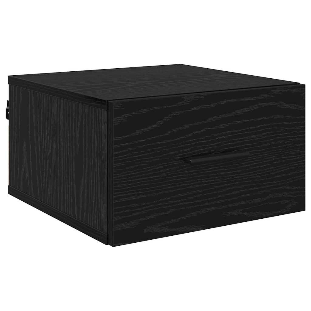 vidaXL Bedside Cabinet 2 pcs Black oak 35 x 35 x 20 cm Engineered Wood