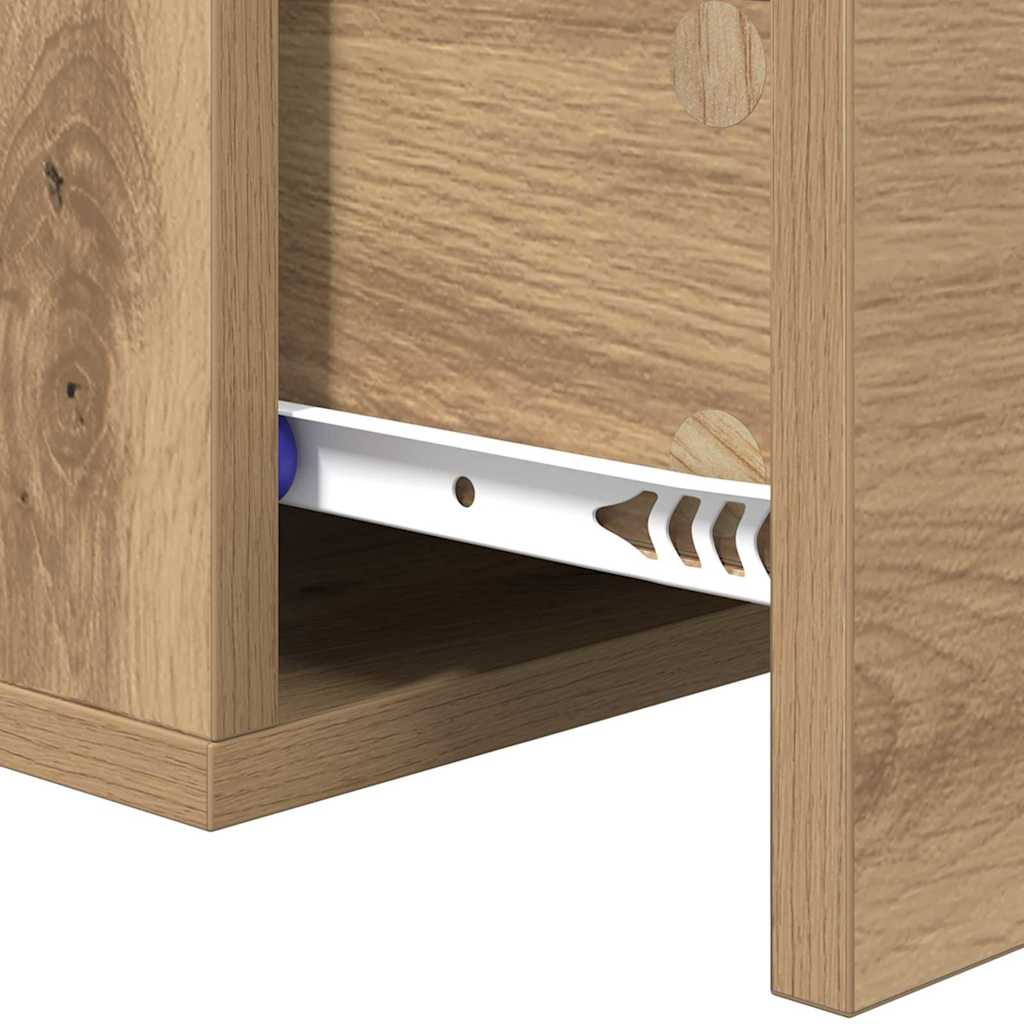 vidaXL Bedside Cabinet 35 x 35 x 20 cm Engineered wood Artisan oak