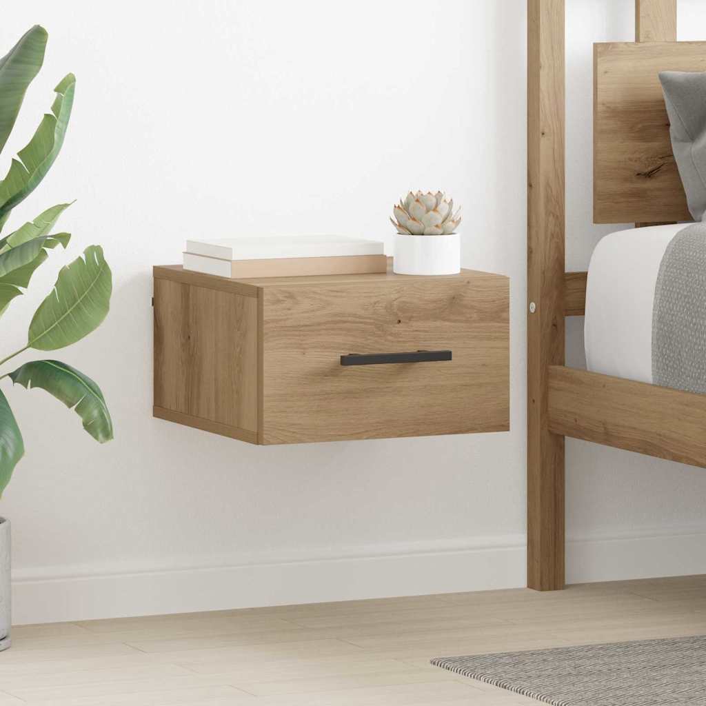 vidaXL Bedside Cabinet 35 x 35 x 20 cm Engineered wood Artisan oak