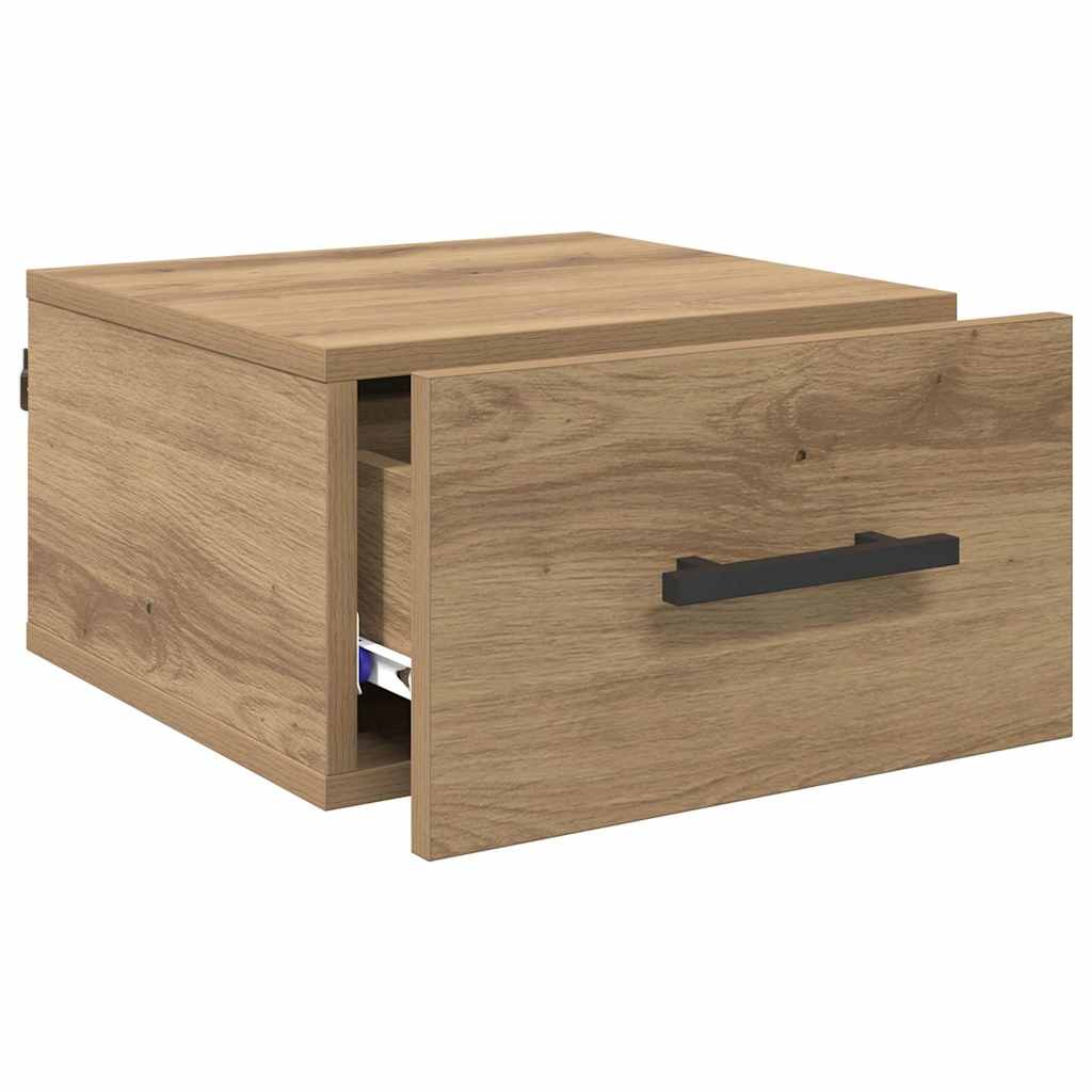 vidaXL Bedside Cabinet 35 x 35 x 20 cm Engineered wood Artisan oak