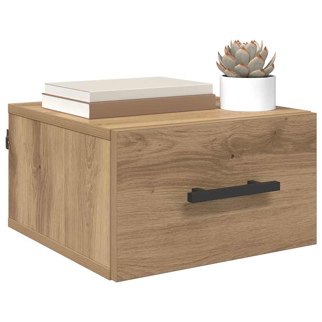 vidaXL Bedside Cabinet 35 x 35 x 20 cm Engineered wood Artisan oak