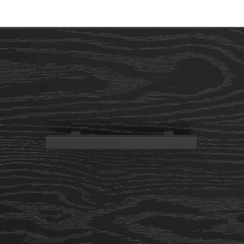vidaXL Bedside Cabinet Black oak 35 x 35 x 20 cm Engineered wood