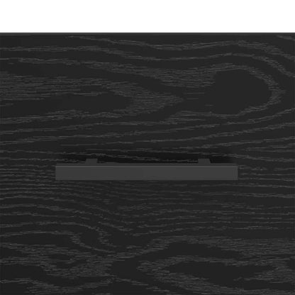 vidaXL Bedside Cabinet Black oak 35 x 35 x 20 cm Engineered wood