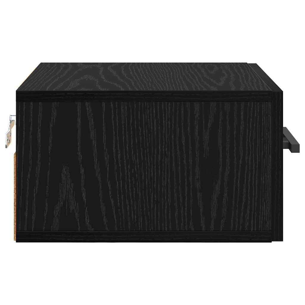 vidaXL Bedside Cabinet Black oak 35 x 35 x 20 cm Engineered wood
