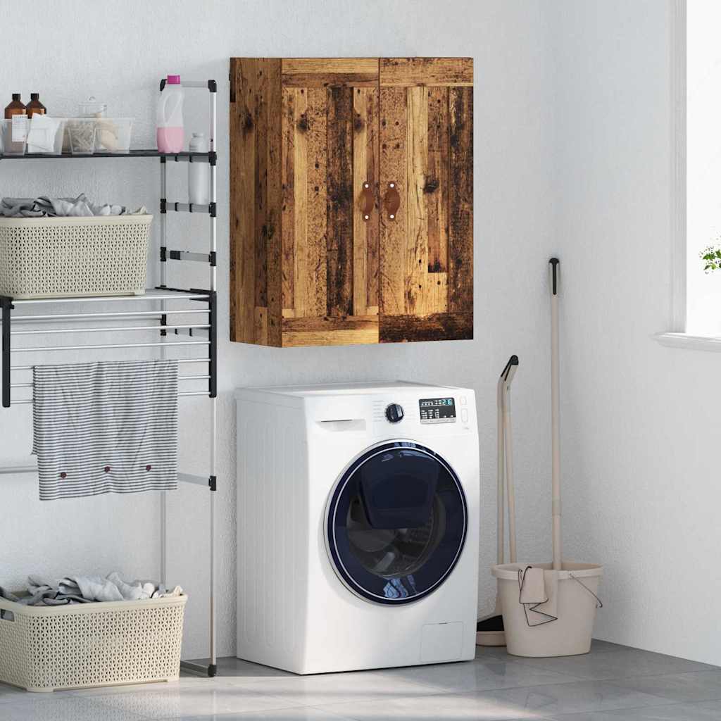 vidaXL Wall Mounted Cabinet Old Wood 69.5 x 34 x 90 cm Engineered Wood