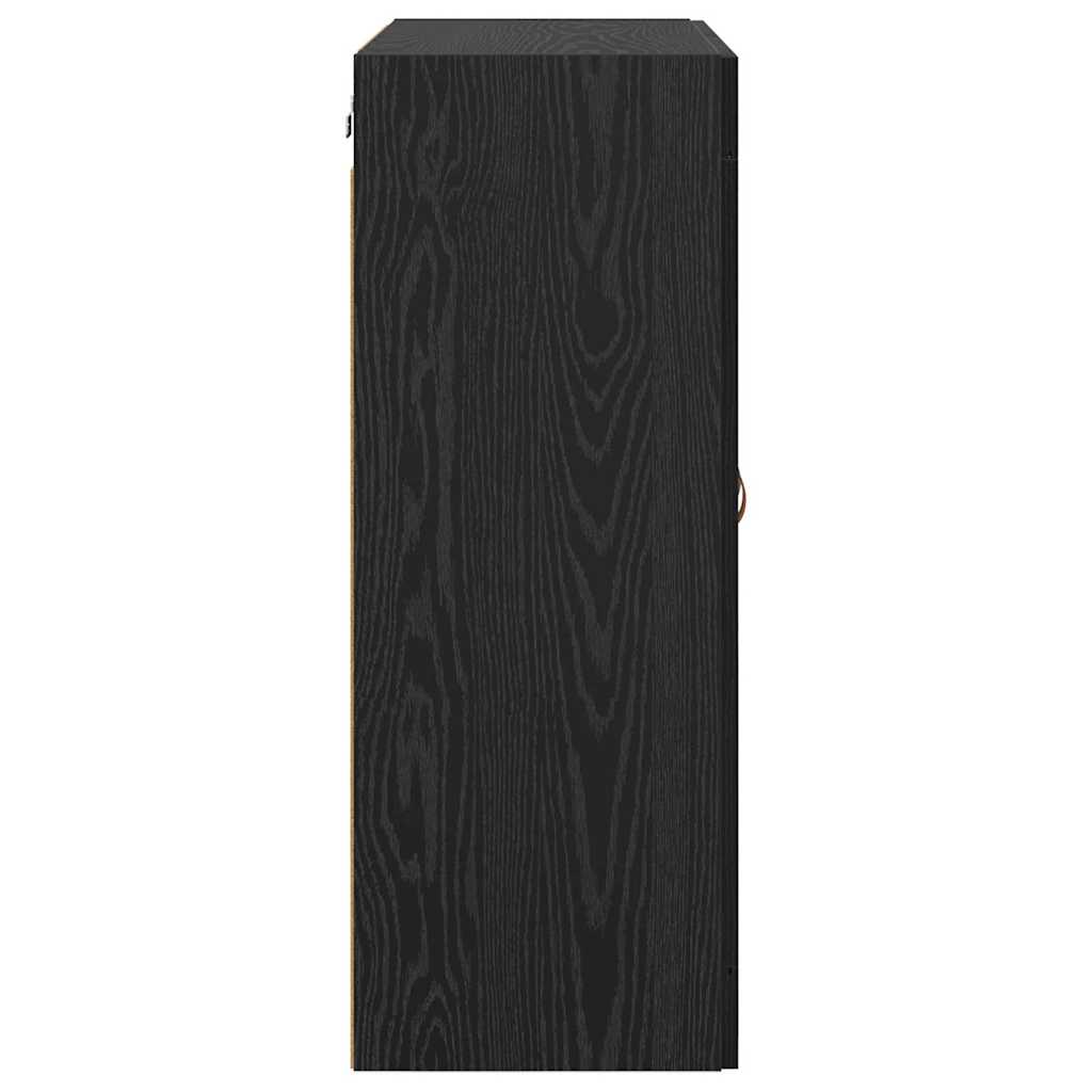 vidaXL Wall Mounted Cabinet Black Oak 69.5 x 34 x 90 cm