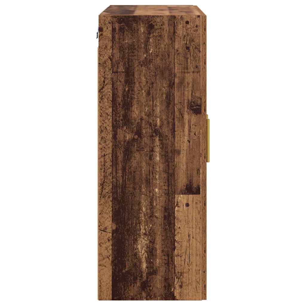 vidaXL Wall Mounted Cabinet Old Wood 69.5 x 34 x 90 cm Engineered Wood