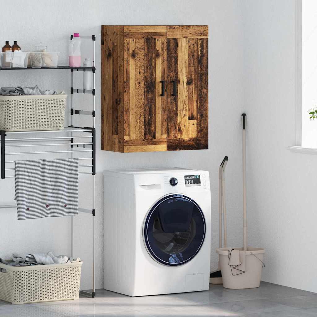 vidaXL Wall Mounted Cabinet Old Wood 69.5 x 34 x 90 cm Engineered Wood