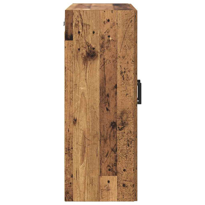 vidaXL Wall Mounted Cabinet Old Wood 69.5 x 34 x 90 cm Engineered Wood