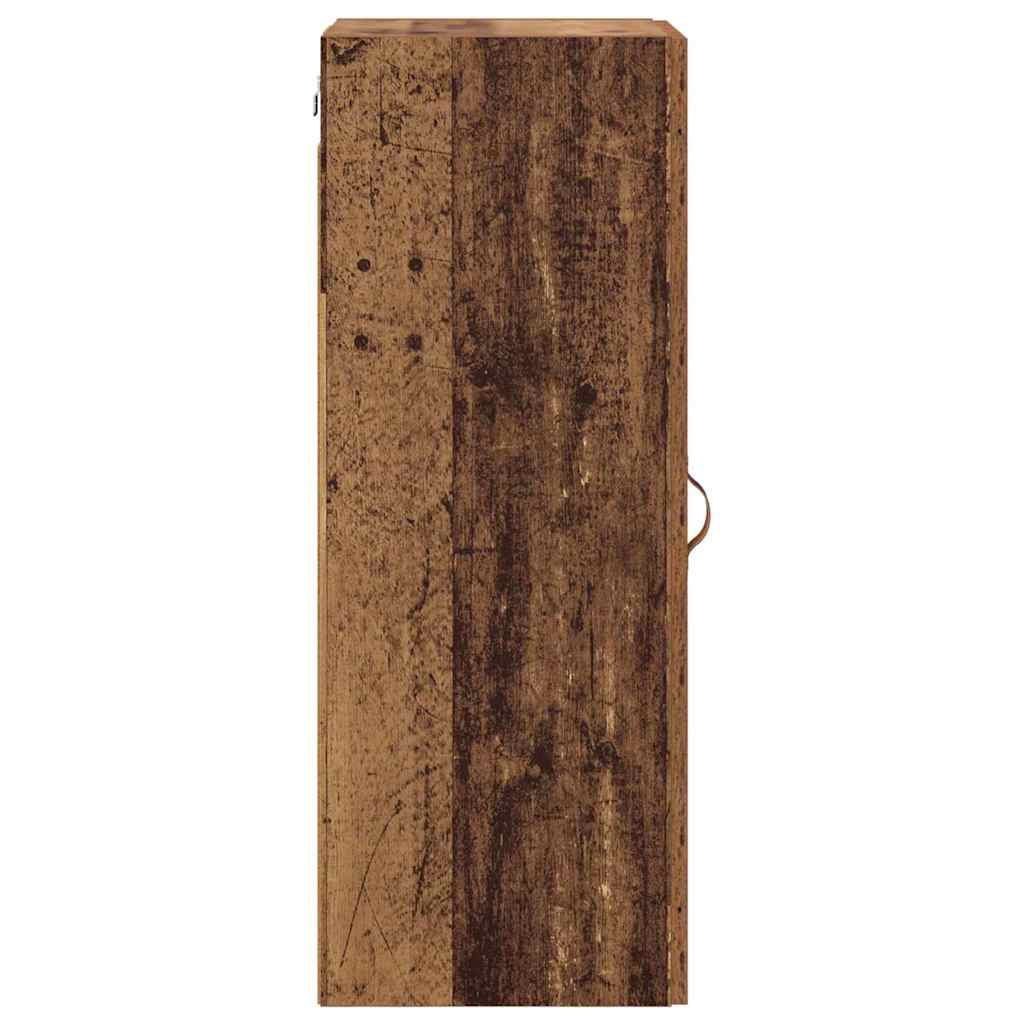 vidaXL Wall Mounted Cabinet Old Wood 34.5 x 34 x 90 cm Engineered Wood