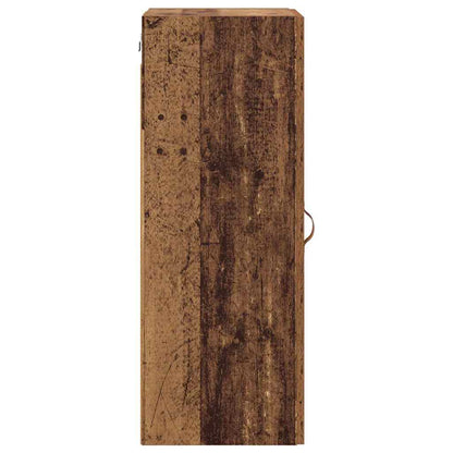 vidaXL Wall Mounted Cabinet Old Wood 34.5 x 34 x 90 cm Engineered Wood